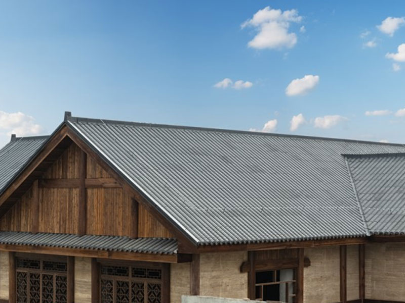 アルミニウムマグネシウムマンガンフイスタイルアンティークインディゴメタルルーフィングタイル
